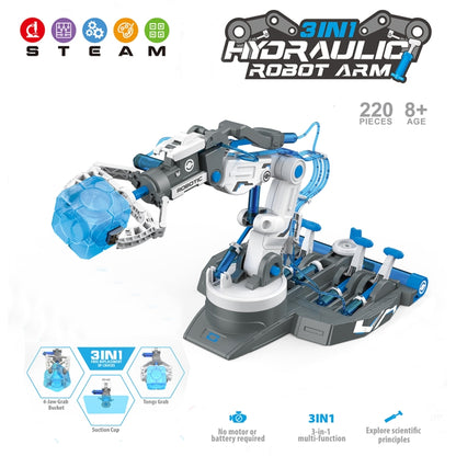 MoFun 101 Bras Robotique Hydraulique 3 en 1 Jouets Assemblés Scientifiques et Éducatifs, 101, 102