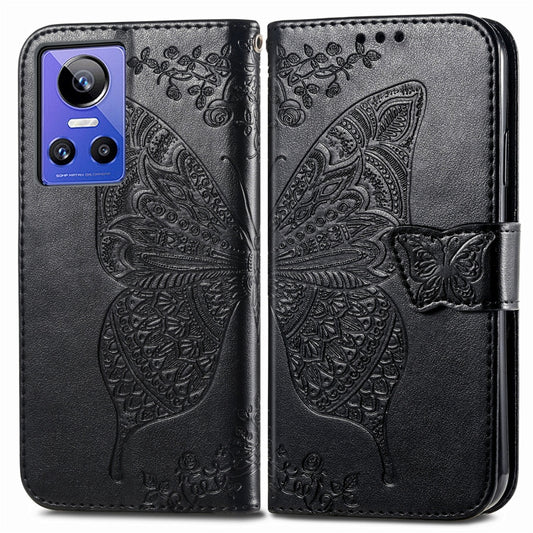 Butterfly Love Flower Embossed Flip Leather Phone Case, For Realme GT Neo 3, For Realme C30, For OPPO A77