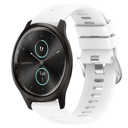 20mm Solid Color Soft Silicone Watch Band, For Garmin Garminmove Style, For Garmin Forerunner 645 Music