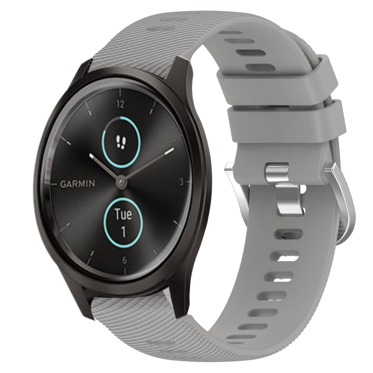 20mm Solid Color Soft Silicone Watch Band, For Garmin Garminmove Style, For Garmin Forerunner 645 Music