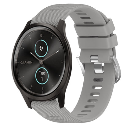 20mm Solid Color Soft Silicone Watch Band, For Garmin Garminmove Style, For Garmin Forerunner 645 Music