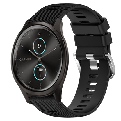 20mm Solid Color Soft Silicone Watch Band, For Garmin Garminmove Style, For Garmin Forerunner 645 Music