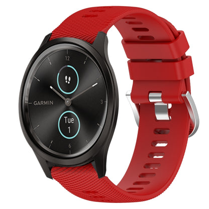 20mm Solid Color Soft Silicone Watch Band, For Garmin Garminmove Style, For Garmin Forerunner 645 Music