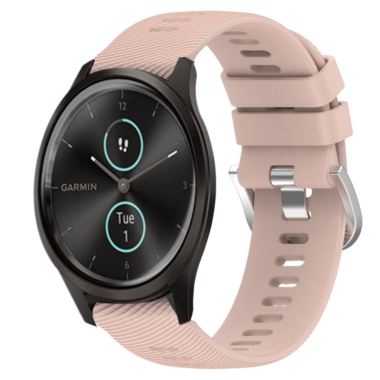20mm Solid Color Soft Silicone Watch Band, For Garmin Garminmove Style, For Garmin Forerunner 645 Music