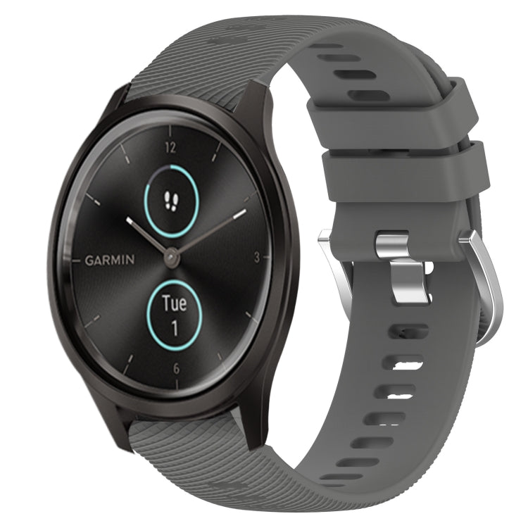 20mm Solid Color Soft Silicone Watch Band, For Garmin Garminmove Style, For Garmin Forerunner 645 Music