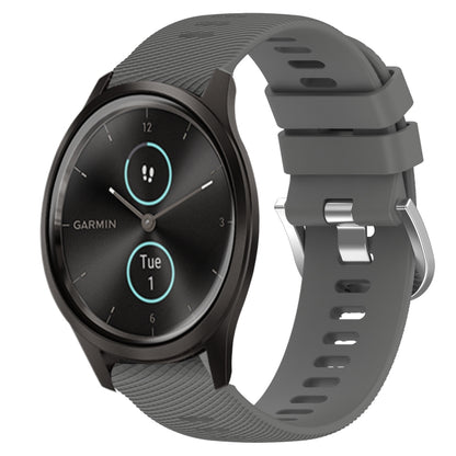 20mm Solid Color Soft Silicone Watch Band, For Garmin Garminmove Style, For Garmin Forerunner 645 Music