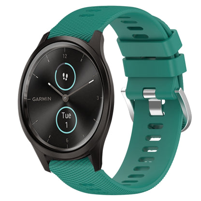 20mm Solid Color Soft Silicone Watch Band, For Garmin Garminmove Style, For Garmin Forerunner 645 Music