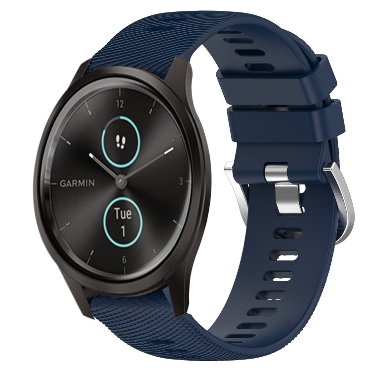 20mm Solid Color Soft Silicone Watch Band, For Garmin Garminmove Style, For Garmin Forerunner 645 Music