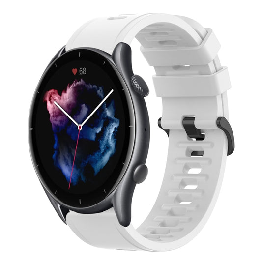 22mm Solid Color Soft Silicone Watch Band, For Amazfit GTR 3, For Amazfit GTR 3 Pro, For Amazfit GTR 2e, For Amazfit GTR 2, For Amazfit 3, For Amazfit GTR 47mm