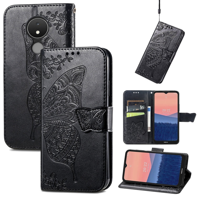 Butterfly Love Flower Embossed Flip Leather Phone Case, For Nokia C21, For Tecno Camon 19, For ZTE Axon 40 Ultra, For Asus ROG Phone 6