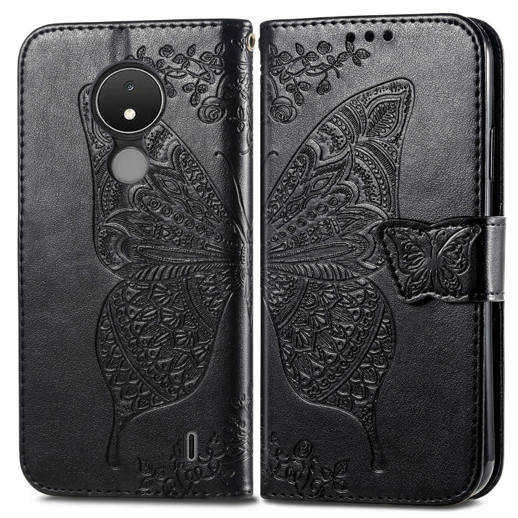 Butterfly Love Flower Embossed Flip Leather Phone Case, For Nokia C21, For Tecno Camon 19, For ZTE Axon 40 Ultra, For Asus ROG Phone 6