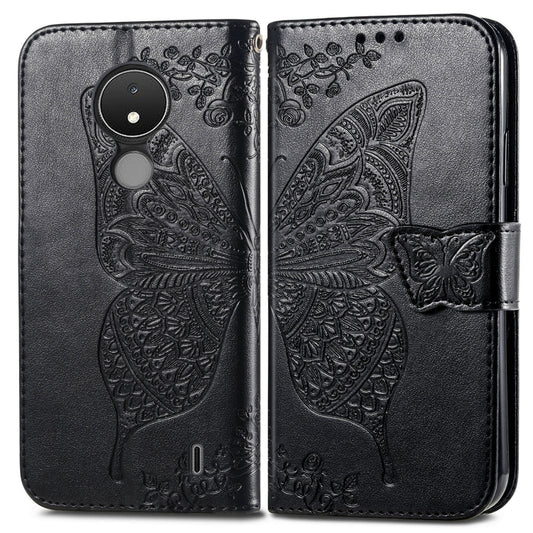 Butterfly Love Flower Embossed Flip Leather Phone Case, For Nokia C21, For Tecno Camon 19, For ZTE Axon 40 Ultra, For Asus ROG Phone 6