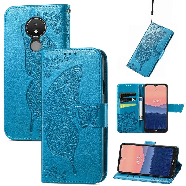 Butterfly Love Flower Embossed Flip Leather Phone Case, For Nokia C21, For Tecno Camon 19, For ZTE Axon 40 Ultra, For Asus ROG Phone 6