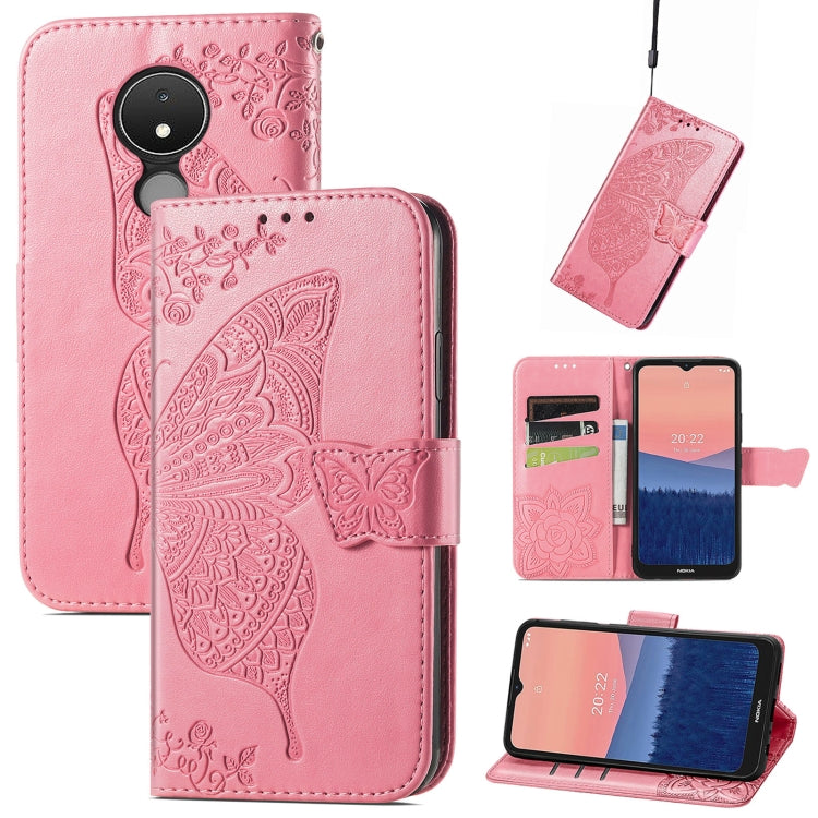 Butterfly Love Flower Embossed Flip Leather Phone Case, For Nokia C21, For Tecno Camon 19, For ZTE Axon 40 Ultra, For Asus ROG Phone 6