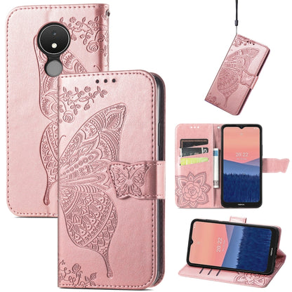 Butterfly Love Flower Embossed Flip Leather Phone Case, For Nokia C21, For Tecno Camon 19, For ZTE Axon 40 Ultra, For Asus ROG Phone 6