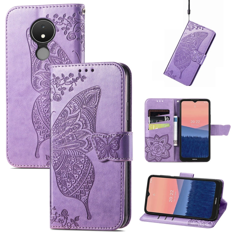 Butterfly Love Flower Embossed Flip Leather Phone Case, For Nokia C21, For Tecno Camon 19, For ZTE Axon 40 Ultra, For Asus ROG Phone 6