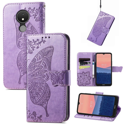 Butterfly Love Flower Embossed Flip Leather Phone Case, For Nokia C21, For Tecno Camon 19, For ZTE Axon 40 Ultra, For Asus ROG Phone 6
