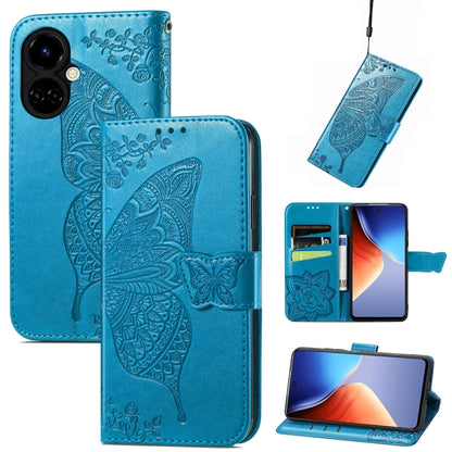 Butterfly Love Flower Embossed Flip Leather Phone Case, For Nokia C21, For Tecno Camon 19, For ZTE Axon 40 Ultra, For Asus ROG Phone 6