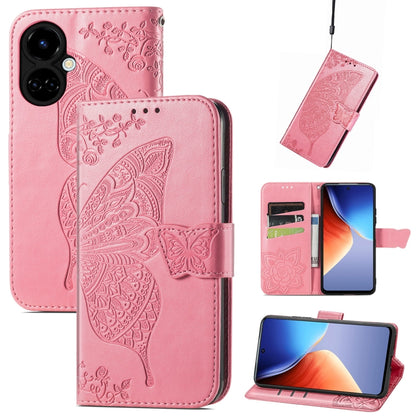 Butterfly Love Flower Embossed Flip Leather Phone Case, For Nokia C21, For Tecno Camon 19, For ZTE Axon 40 Ultra, For Asus ROG Phone 6