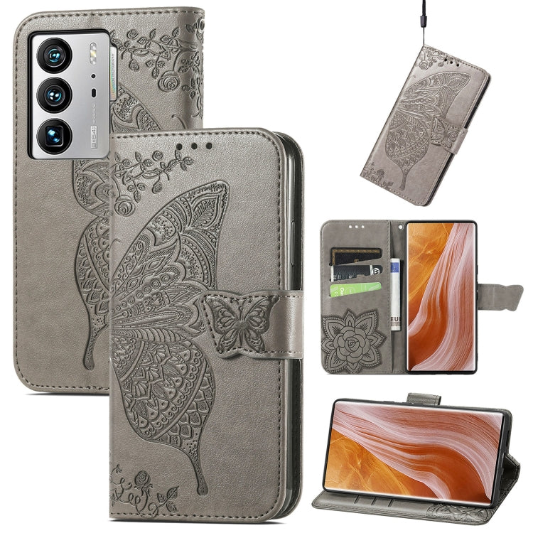 Butterfly Love Flower Embossed Flip Leather Phone Case, For Nokia C21, For Tecno Camon 19, For ZTE Axon 40 Ultra, For Asus ROG Phone 6