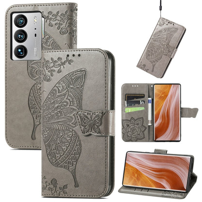 Butterfly Love Flower Embossed Flip Leather Phone Case, For Nokia C21, For Tecno Camon 19, For ZTE Axon 40 Ultra, For Asus ROG Phone 6