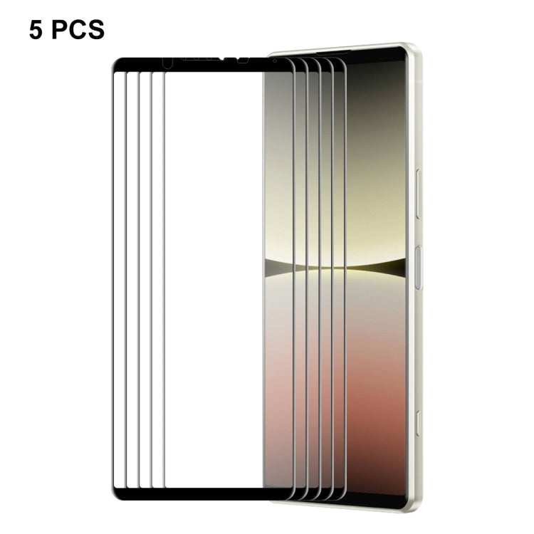 For Sony Xperia 5 IV ENKAY Full Glue Tempered Glass 6D Anti-scratch Full Film, 1 PCS, 2 PCS, 5 PCS