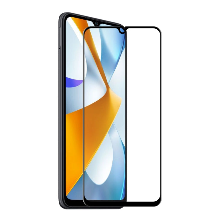 For Xiaomi Poco C40 ENKAY Full Glue Tempered Glass 6D Anti-scratch Full Film, 1 PCS, 2 PCS, 5 PCS