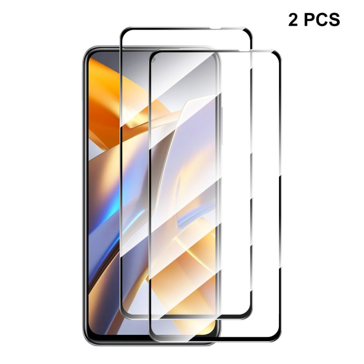 For Xiaomi Poco M5s ENKAY Full Glue 0.26mm 9H 2.5D Tempered Glass Full Film, 1pcs, 2pcs, 5pcs, 10pcs
