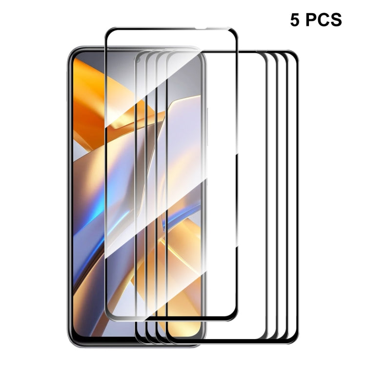 For Xiaomi Poco M5s ENKAY Full Glue 0.26mm 9H 2.5D Tempered Glass Full Film, 1pcs, 2pcs, 5pcs, 10pcs