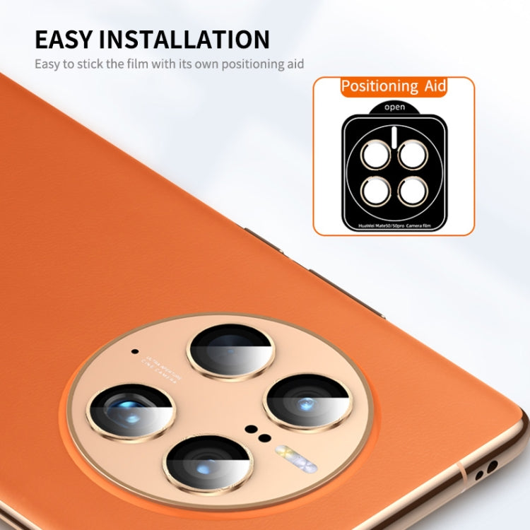 For Huawei Mate 50 / 50E ENKAY 9H Rear Camera Aluminium Alloy Tempered Glass Film, For Huawei Mate 50 / 50E