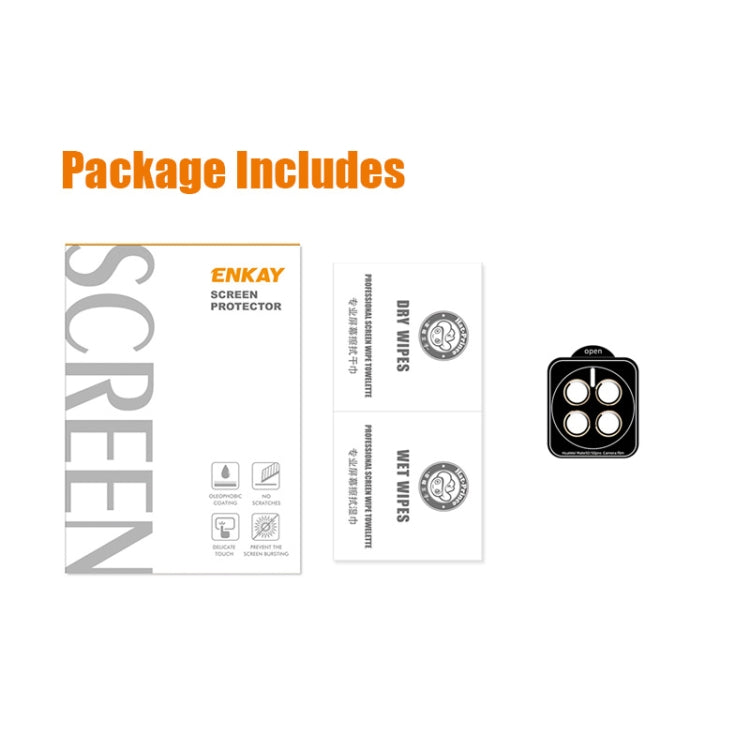 For Huawei Mate 50 / 50E ENKAY 9H Rear Camera Aluminium Alloy Tempered Glass Film, For Huawei Mate 50 / 50E