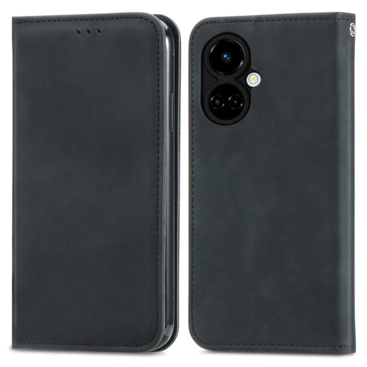 Retro Skin Feel Magnetic Leather Phone Case, For Tecno Camon 19, For Tecno Spark 8C