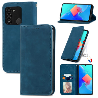 Retro Skin Feel Magnetic Leather Phone Case, For Tecno Camon 19, For Tecno Spark 8C