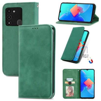 Retro Skin Feel Magnetic Leather Phone Case, For Tecno Camon 19, For Tecno Spark 8C