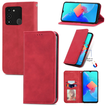Retro Skin Feel Magnetic Leather Phone Case, For Tecno Camon 19, For Tecno Spark 8C