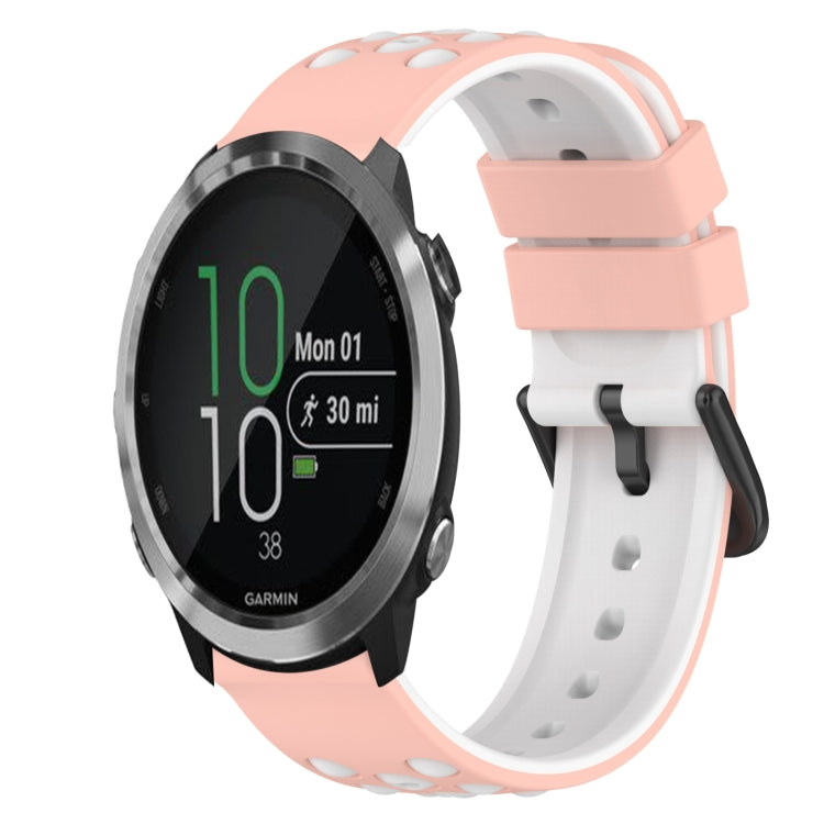 22mm Two-Color Silicone Watch Band, For Garmin Forerunner 645 Music