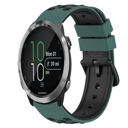 22mm Two-Color Silicone Watch Band, For Garmin Forerunner 645 Music