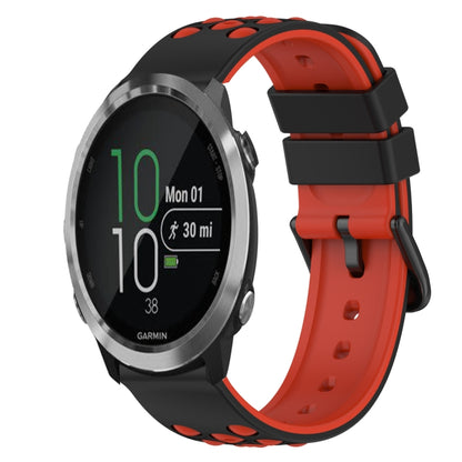 22mm Two-Color Silicone Watch Band, For Garmin Forerunner 645 Music