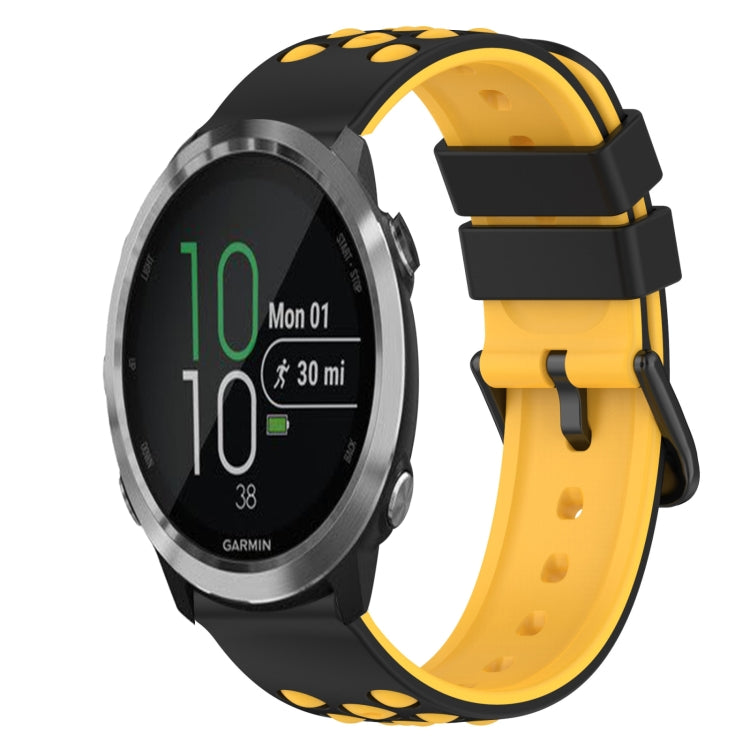 22mm Two-Color Silicone Watch Band, For Garmin Forerunner 645 Music