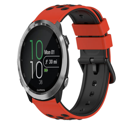 22mm Two-Color Silicone Watch Band, For Garmin Forerunner 645 Music