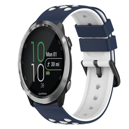 22mm Two-Color Silicone Watch Band, For Garmin Forerunner 645 Music