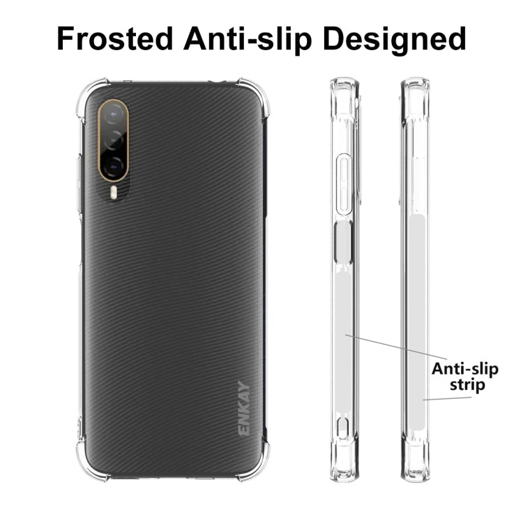 For HTC Desire 22 Pro 5G ENKAY Clear TPU Shockproof Phone Case, For HTC Desire 22 Pro 5G