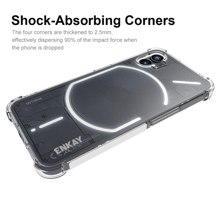 For Nothing Phone 1 ENKAY Clear TPU Shockproof Phone Case, For Nothing Phone 1