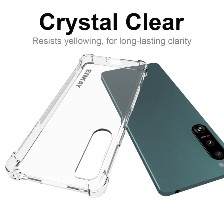 For Sony Xperia 5 IV ENKAY Clear TPU Shockproof Phone Case, For Sony Xperia 5 IV