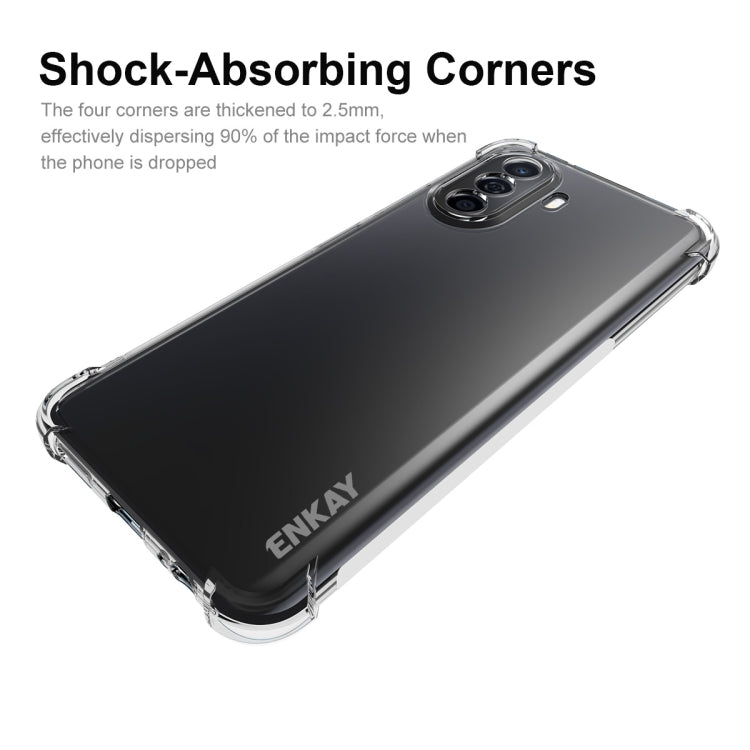 For Huawei Enjoy 50 4G / Nova Y70 Plus 4G Global ENKAY Clear TPU Shockproof Phone Case, For Huawei Enjoy 50 4G