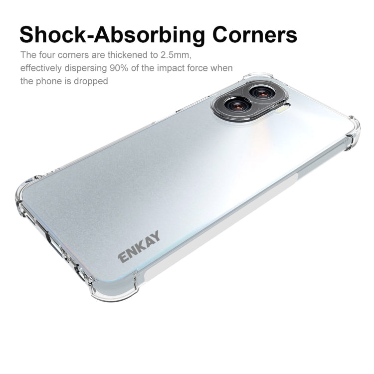 For Honor X40i 5G ENKAY Clear TPU Shockproof Phone Case, For Honor X40i 5G