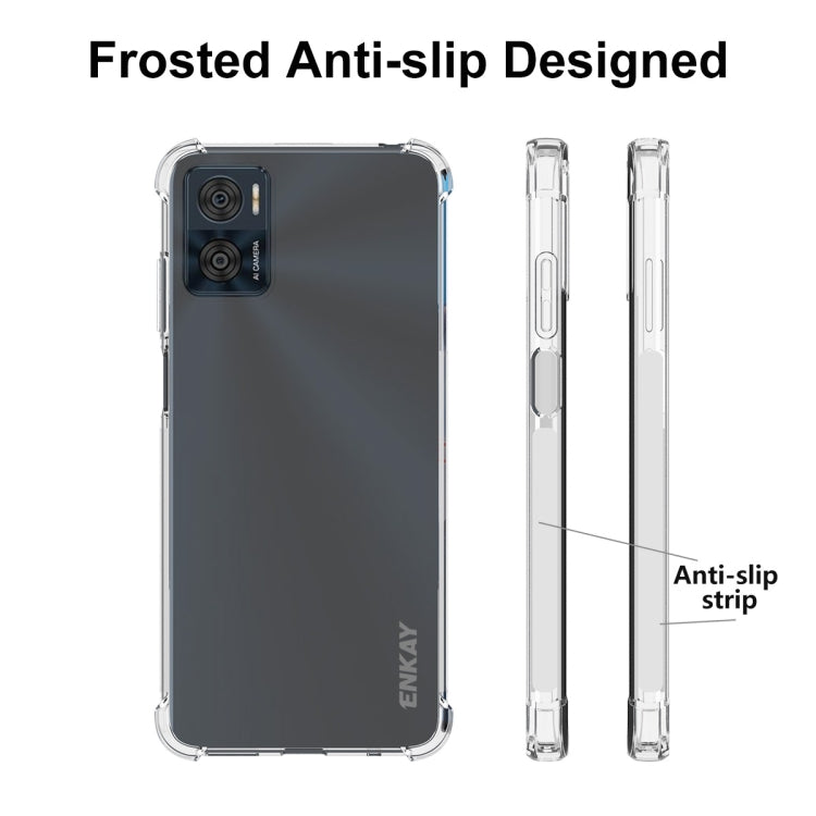 For Motorola Moto E22 4G ENKAY Clear TPU Shockproof Phone Case