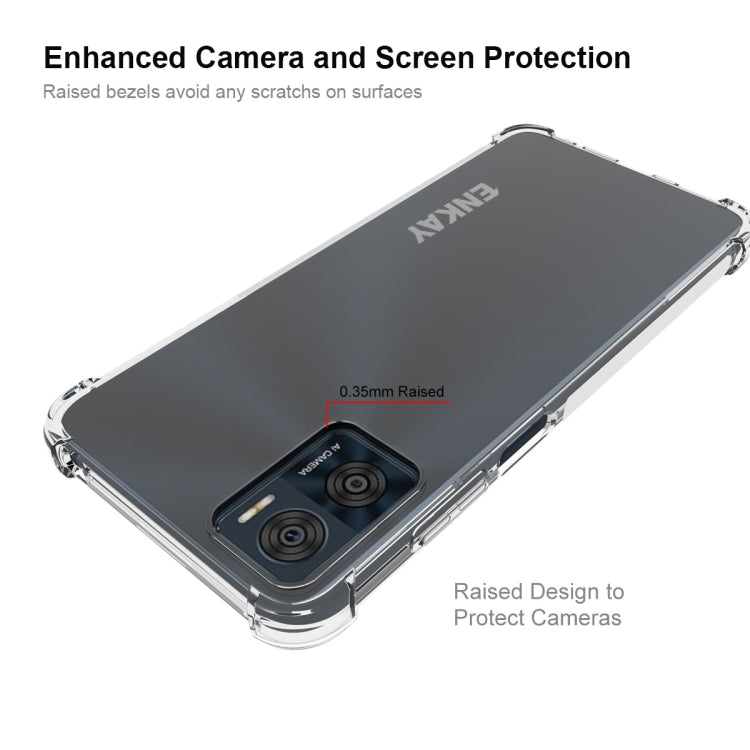 For Motorola Moto E22 4G ENKAY Clear TPU Shockproof Phone Case