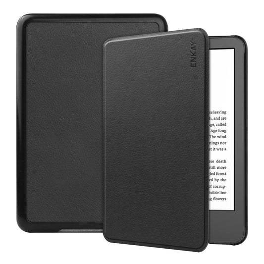 Pour étui intelligent en cuir ENKAY Custer Texture pour Amazon Kindle 2022 Gen11