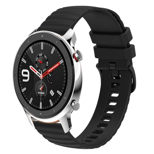 22mm Wavy Dotted Solid-Color Silicone Watch Band, For Amazfit GTR 4, For Amazfit GTR 3, For Amazfit GTR 3 Pro, For Amazfit GTR 2e, For Amazfit GTR 2, For Amazfit 3 Stratos, For Amazfit GTR 47mm